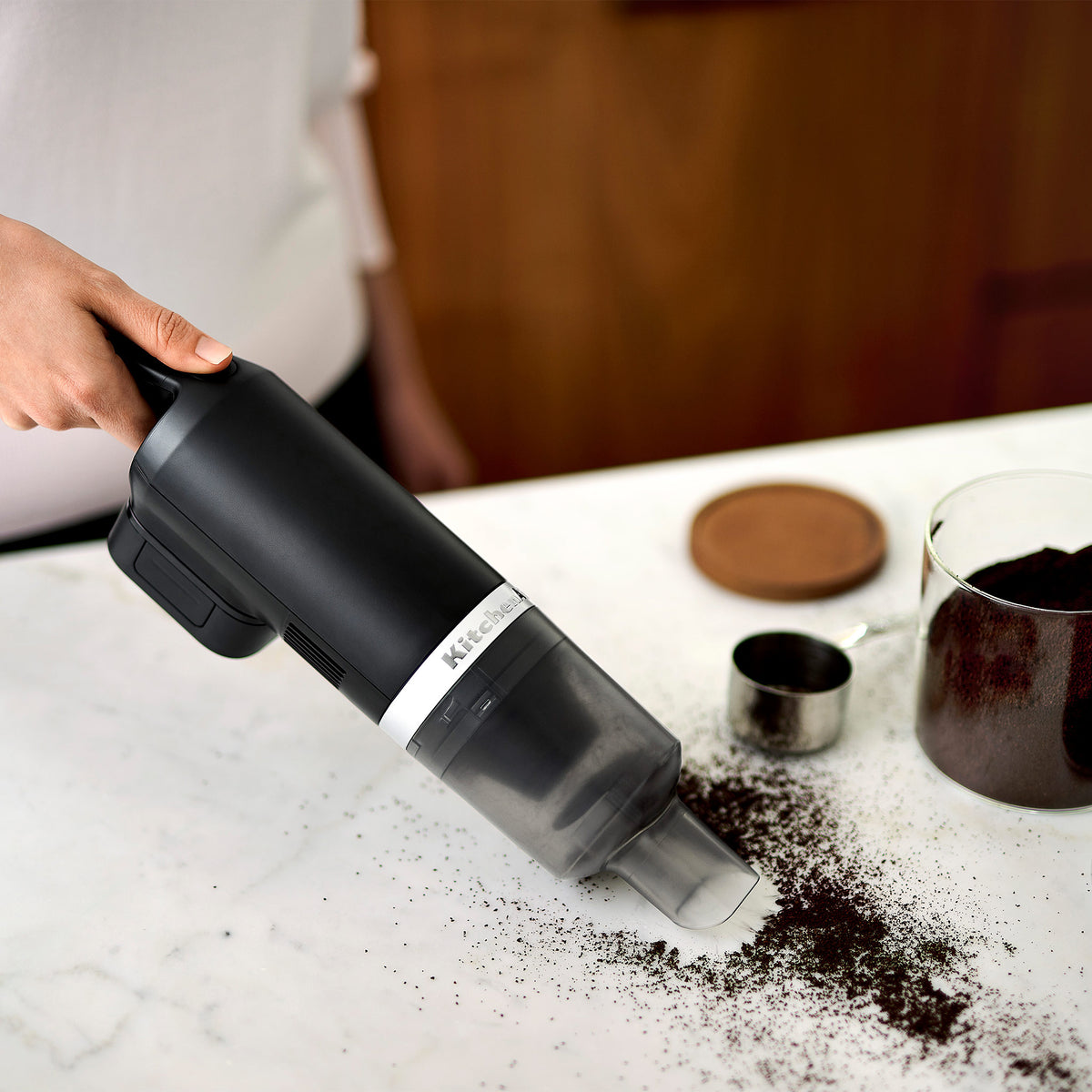 Vezeték nélküli morzsaporszívó – akkumulátor nélkül matt fekete