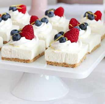 Sütés nélküli sajttortaszeletek