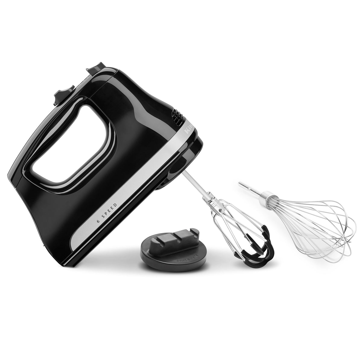 Vezetékes 6-sebességes szilikonos kézi mixer onyx fekete